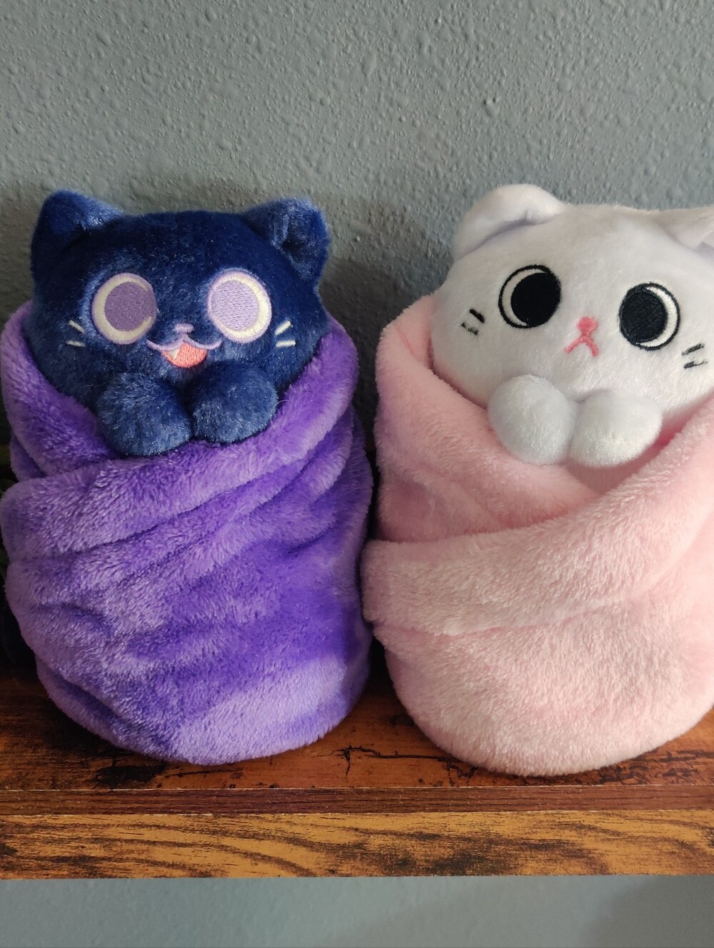 Purritos Plush Cat in Blanket Burrito Mochi Sesame Uncute 7" Kitty Set Kids Toys